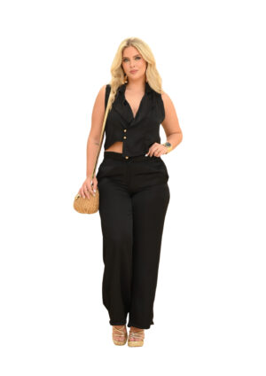 Chaleco elegante con botones talla plus REF 11037